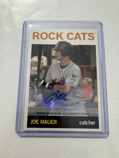 Joe Mauer 2021 Topps Pro Debut Autograph 36/50 #MILB-11 HOF Twins Rock Cats