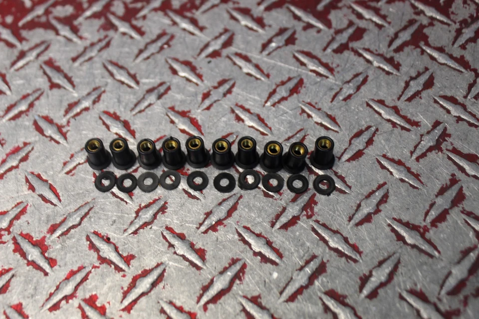 YANA SHIKI WINDSCREEN COMPRESSION NUTS GROMMETS SET OF 10 YS1127 - Image 2 of 4