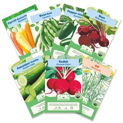 Epic Gardening Pickling Garden Seed Kit - 7 Orange, Green, Red & Yellow