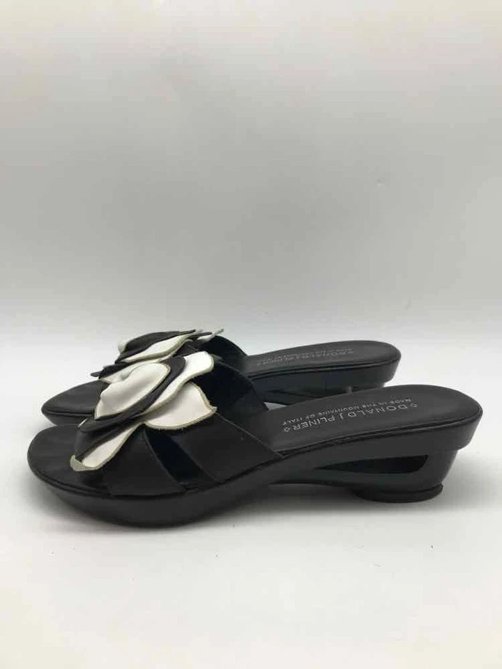 Tacones de mula florales Donald J Pliner negros talla 8,5 usados Foto 2 de 4