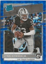 2020 Panini Donruss Optic Lynn Bowden Blue Prizm SP RC Las Vegas Raiders
