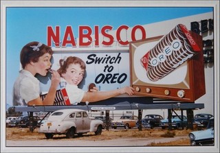 Gary Leonard. Oreo billboard Los Angeles California c. 1950. Tirage prepress