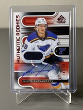 2022-23 Upper Deck SP Game Used Nikita Alexandrov Red Auto Jersey #216 /149