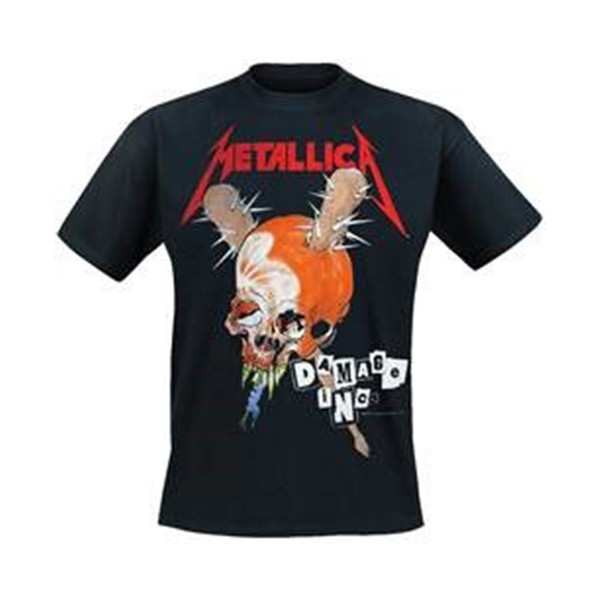 Metallica - Damage INC Black T-Shirt, Front & Back Print Large-image