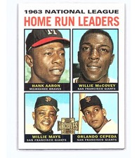 2001 Topps Archives '63 Hank Aaron / Willie Mays / Cepeda / McCovey #210