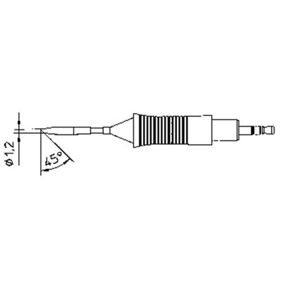 Weller RTM 012 B Lötspitze Rundform, abgeschrägt 45° Spitzen-Größe 1.2 mm Inhalt