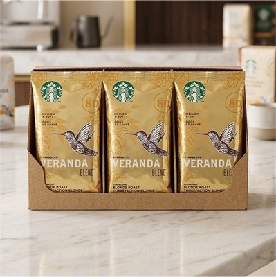 Starbucks Veranda Blend Blonde Roast Ground Coffee Pantry  18Pack