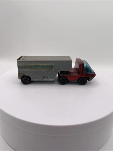 Vintage Hot Wheels Redline Red Heavyweights Moving Van Lines Truck