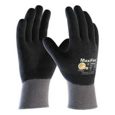 Work Gloves Nitrile Coated Gray Black Size Small 12 Pairs Abrasion Level 4