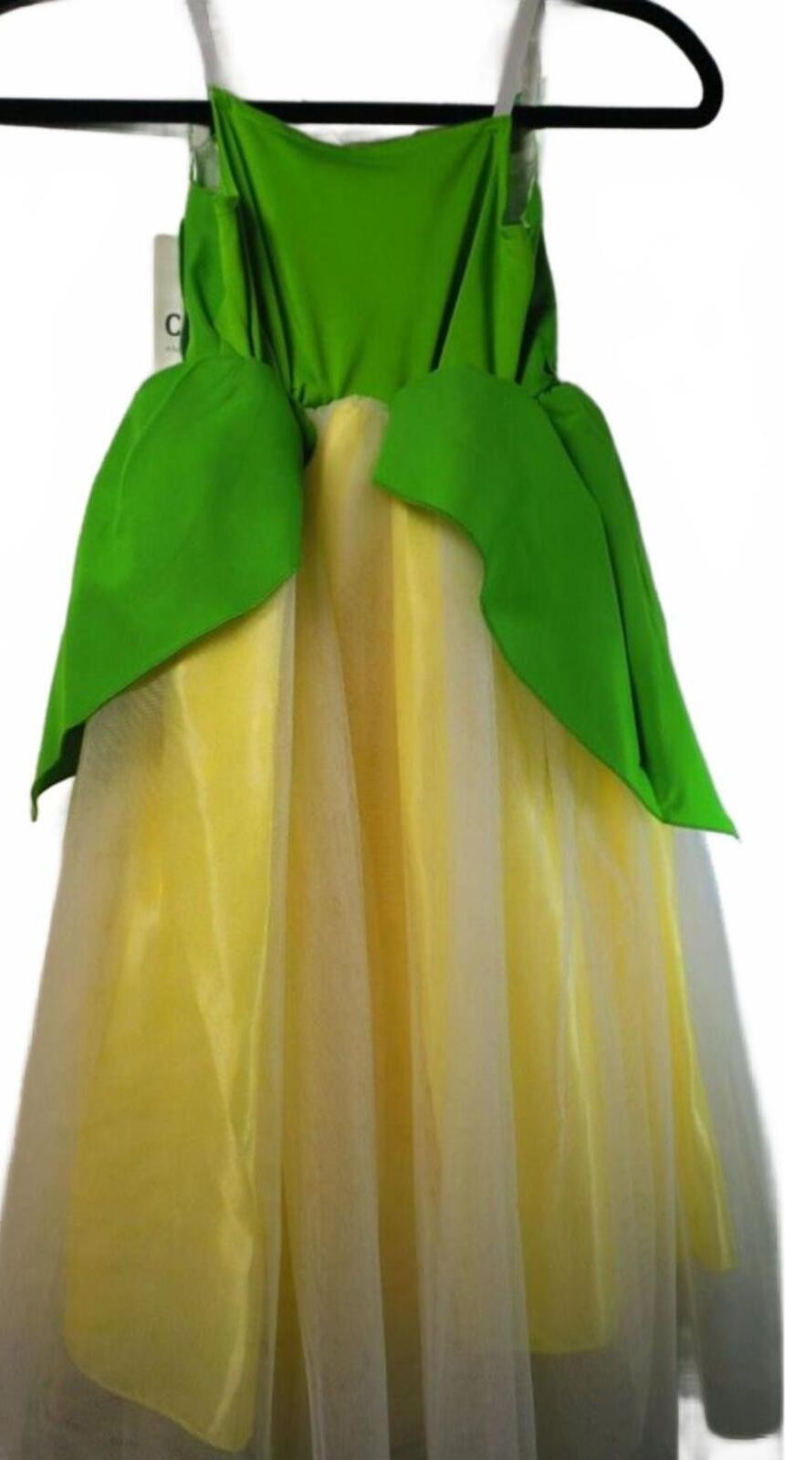 Girls Green and Yellow Fairy Princess Dress Costume