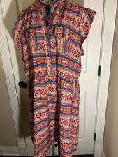 Speed Control Colorful Sun Dress With Roll Up Sleeves- Size 2x