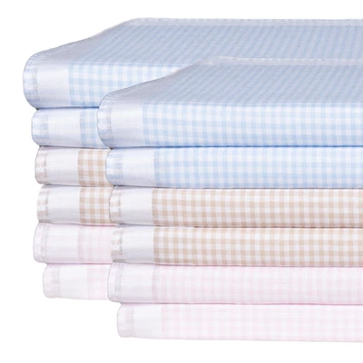 STUCO 12 Taschentücher 100% Baumwolle Stoff Tuch Stofftaschentücher Set Damen Herren