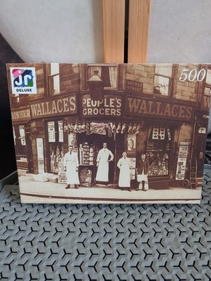 JR Deluxe Vintage 500 Teile Puzzle   Wallace's Grocers. Guter Zustand