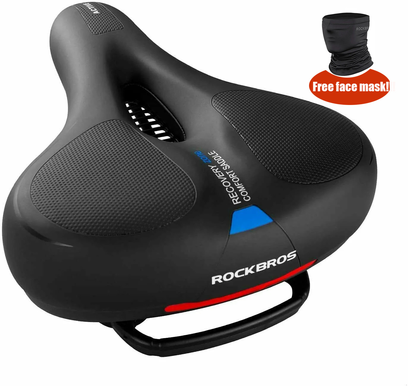 Bike Seat ROCKBROS Gel Padded Cushion For Men Women, Adjustable