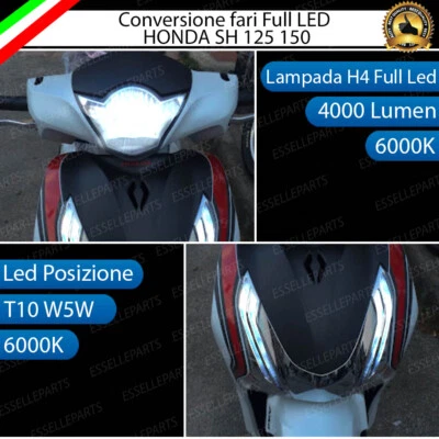 KIT A LED HONDA SH 125 150 2013-2017 ANABBAGLIANTE ABBAGLIANTE H4 POSIZIONE T10