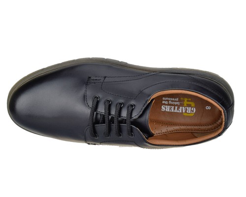 Scarpe Oxford Cadet Grafters M490A Con Puntale - Nuove In Scatola