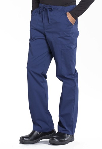 Cherokee Workwear Scrubs Men tapered Leg Cargo Tall Pant WW190T NAV Navy - Picture 3 of 6