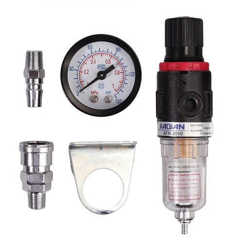1/4" Regler mit Manometer für Kompressor Druckluftdruck 130psi - Bild 11 von 12
