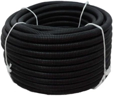 1" X 100 Ft. ® Flexible Corrugated Black LDPE Non-Split Tubing Wire Loom