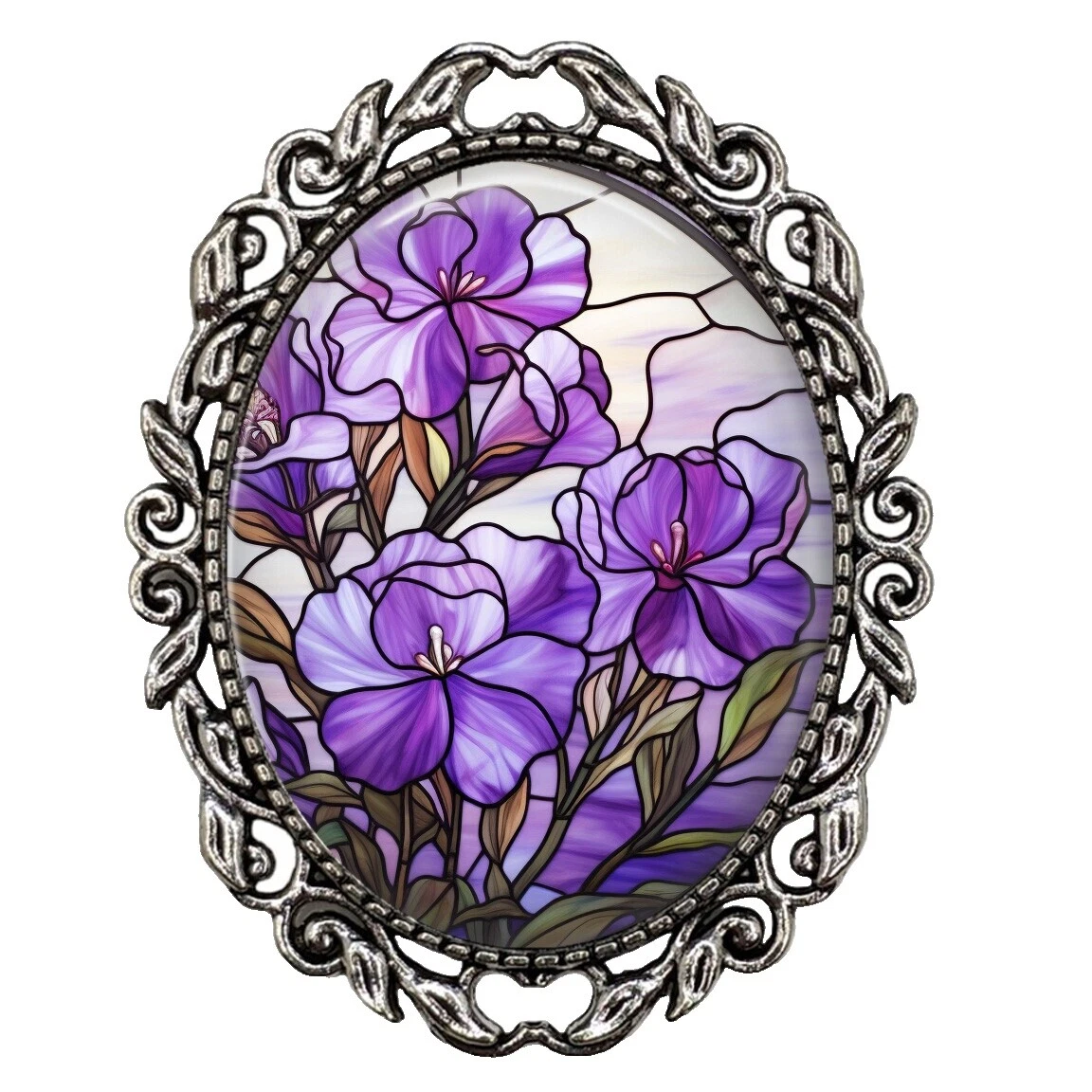 Flores y Plantas Prendedores y broches de moda de vidrio