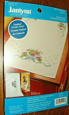 Janlynn DRESSER SCARF stamped for Cross Stitch, Embroidery