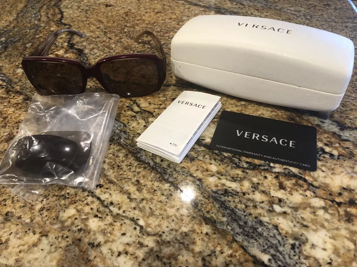 Vintage Versace Sunglasses Women model Lenses Medusa Wine Burgundy | eBay