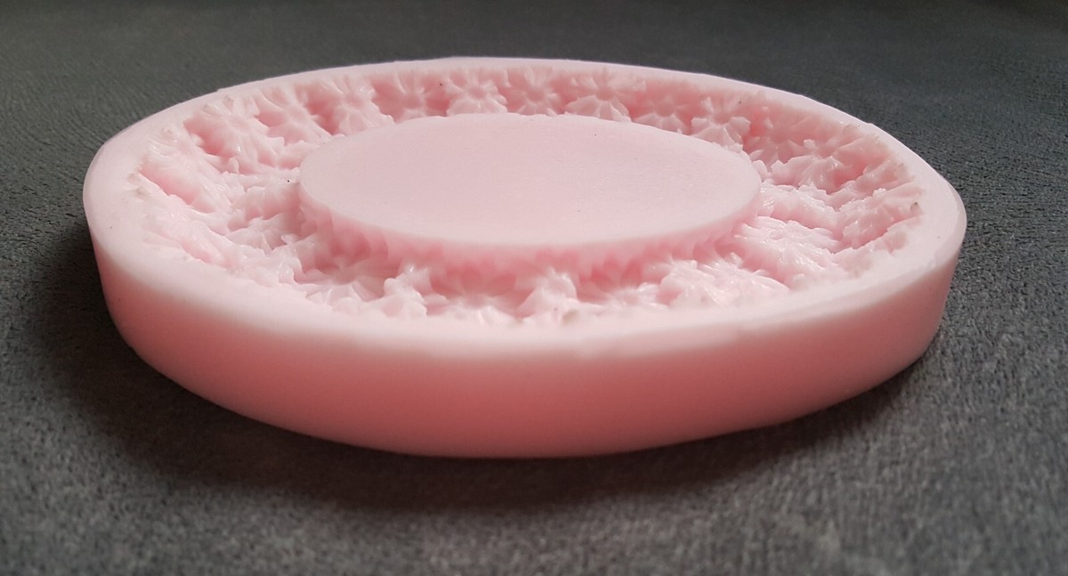 Moule Souple en Silicone fleur rose avec feuille