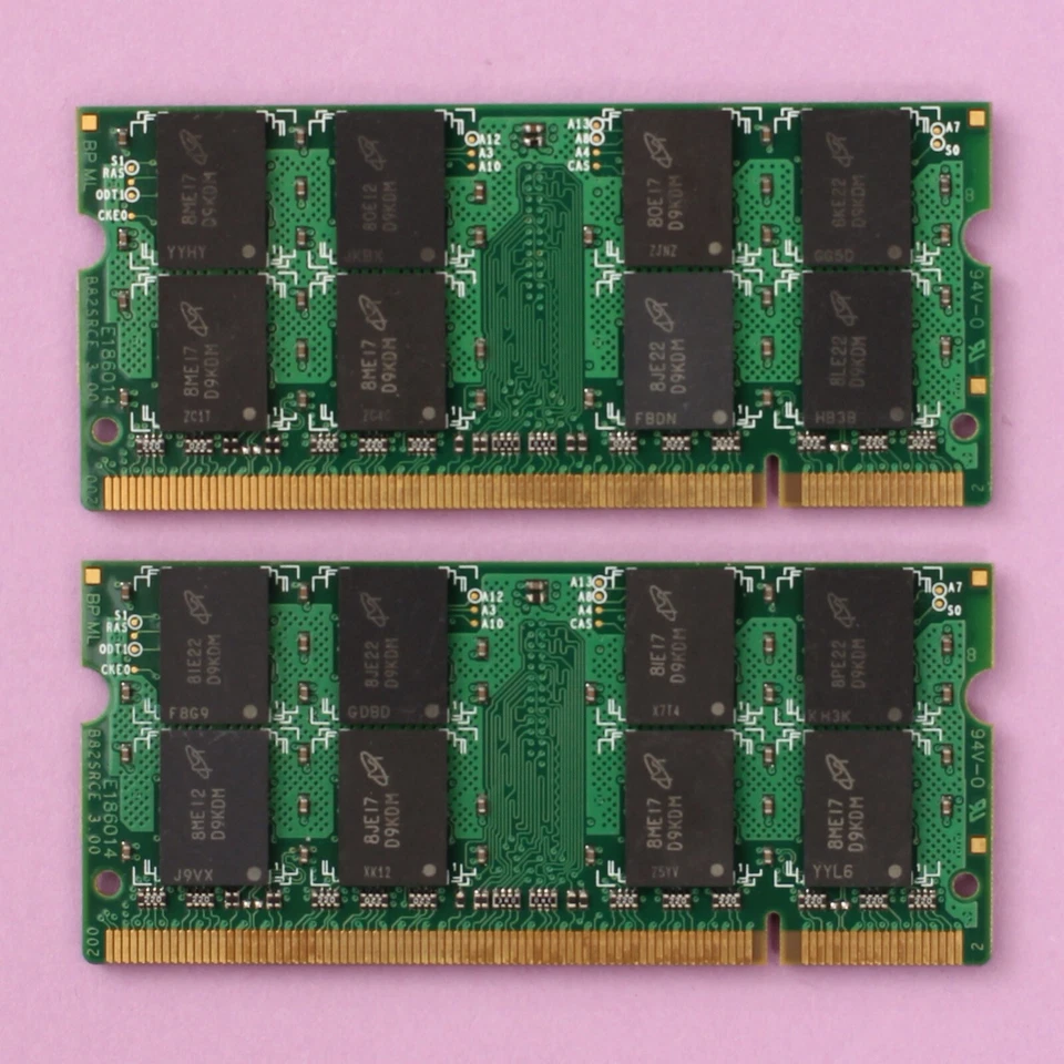 4GB DDR2 SODIMM RAM (2x 2GB) PC2 6400 800Mhz Micron 204 Pin Laptop NoteBook  - Image 2 of 4