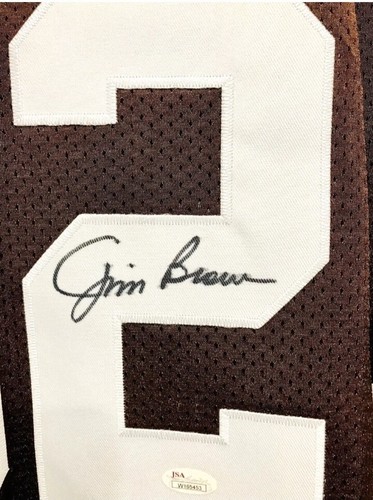 JIM BROWN signed Authentic Cleveland Browns Throwback Jersey ~ JSA Witnessed COA - Picture 8 of 14