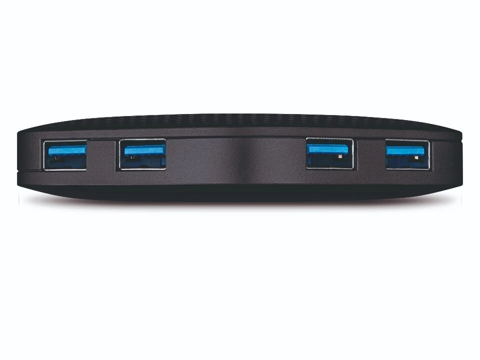 Slim Portable 4 Port Hub 5Gbps USB 3.2 Gen 1x1 USB 3 PC Mac Linux UH400 Black - Image 3 of 4