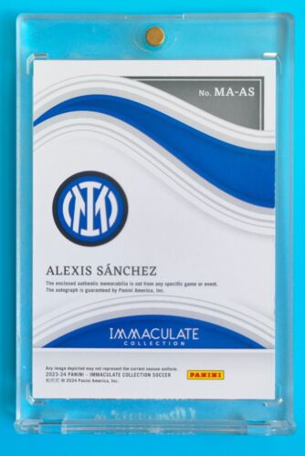 2023-24 Immaculate International Milan Alexis Sanchez Logo Patch Auto 1/1 - Picture 2 of 2