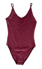 AMERICAN EAGLE Womens Bodysuit TOP Sleeveless Purple/Pink Ribbed Size XS
