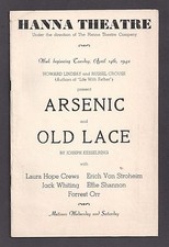 Erich Von Stroheim "ARSENIC AND OLD LACE" Jack Whiting 1942 Cleveland Playbill