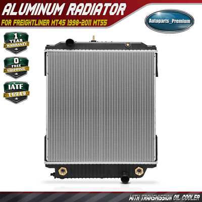 Radiator with Trans Oil Cooler for Freightliner MT45 1998-2011 MT55 1999-2011