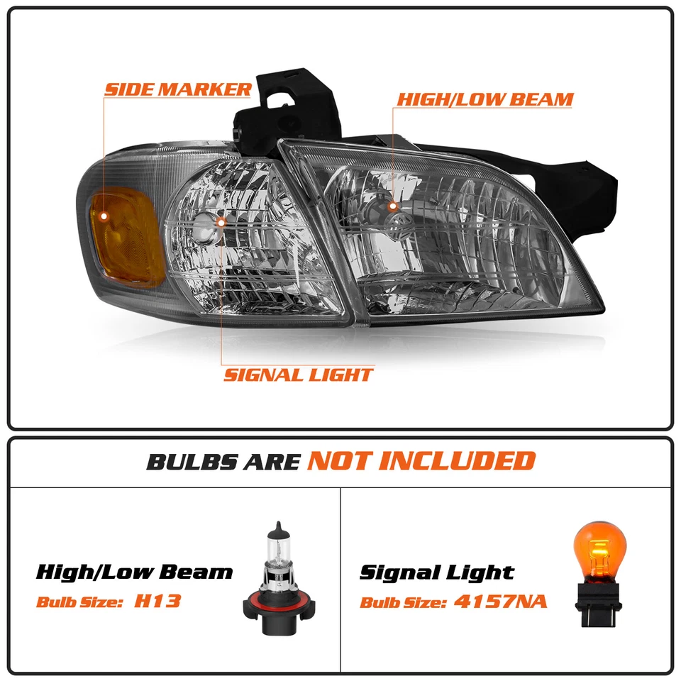 For 1997-2005 Pontiac Montana Chevy Venture Silhouette Smoke Headlight Headlamp - Image 2 of 4