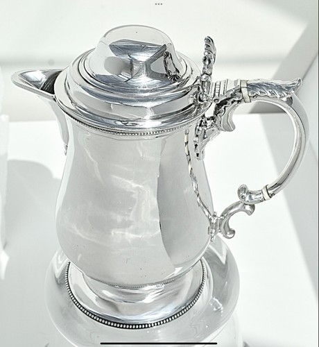 Superb Sterling Silver & Gilt Lidded Quart Tankard, D&C Houle London, 1866: 670g - Picture 5 of 22