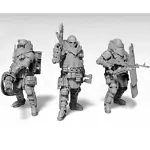1/35 3pcs Resin Steampunk Model Kit Futuristic Soldiers Sci-Fi Unpainted