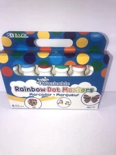 Dot Markers Washable Marks Bazic  (6 Color/Pack) In Box Dot Rainbow Colors
