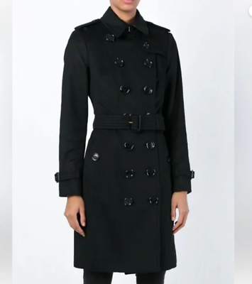 NWT BURBERRY Sandringham Cashmere Heritage Trench Coat Womens US10