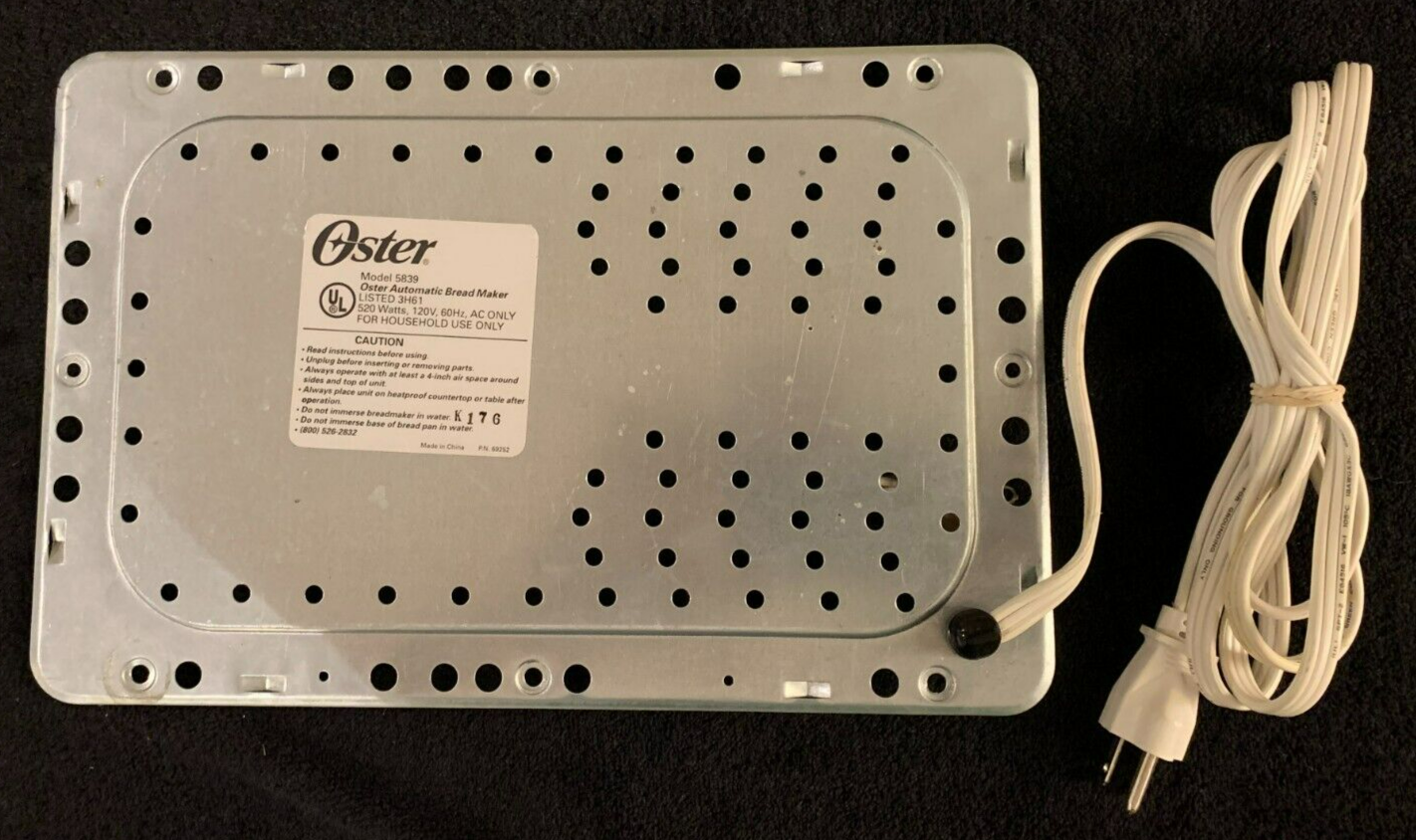 Oster Sunbeam Bread Maker Bottom Panel 5814 5815 5839 5840 5841 5842