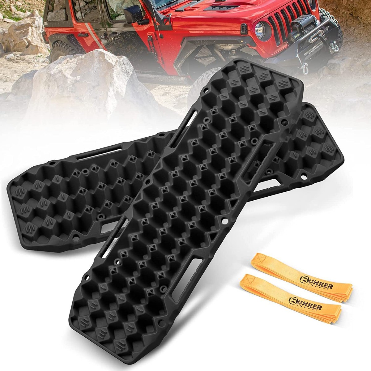 Jopassy Starter Traction Mat, Off-Road Traction Mat, Pack of 2