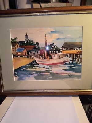 Elizabeth T O L L E Y Print 13''X 15'' 1944 Hand Signed