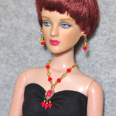 handmade 16/" doll jewelry set necklace earring for 16/" Tonner dolls