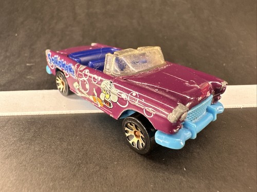 1998 Matchbox Squidward 1955 Chevy Bel Air Convertible Vintage Car SpongeBob Toy - Picture 4 of 9