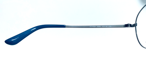 VOGUE VO 4024 5025 BLUE SATIN SILVER ROUND AUTHENTIC EYEGLASSES RX 52-18-135 NEW - Picture 6 of 9