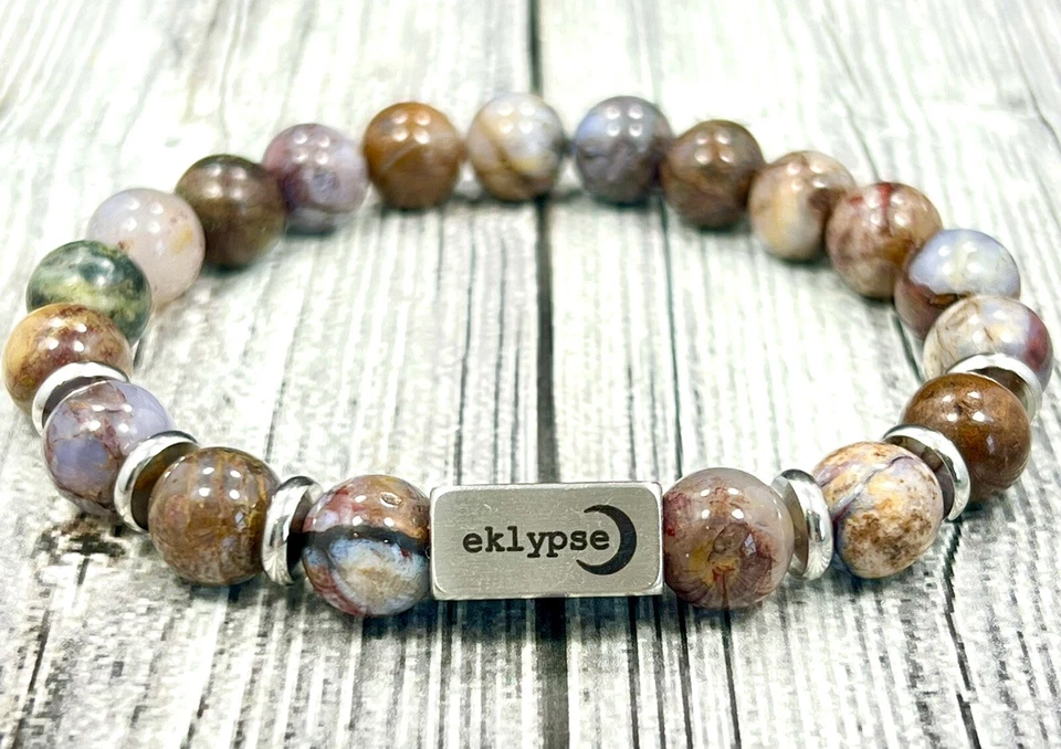 Pulsera para hombre eklypse Signature ACERO INOXIDABLE 10mm Pietersite piedras preciosas cuentas Foto 4 de 4