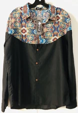 Zyfgfree Shirt Top Sz XXL New with Tags🌱Made in France 100% Cotton Buttons Down