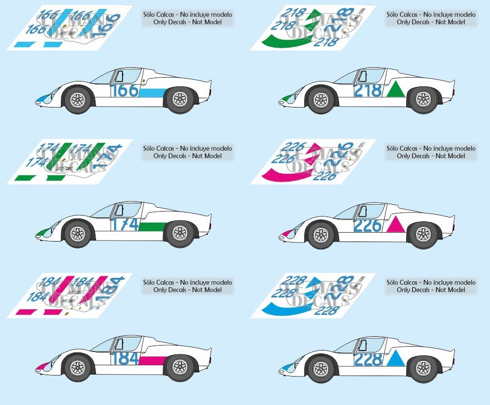 Decals Porsche 910 Targa Florio 1967 1:32 1:24 1:43 1:18 1:64 1:87