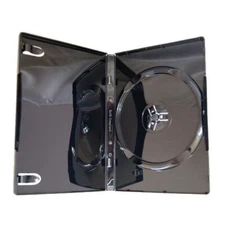 10 x Maxtek Premium Glossy Shiny Black Single CD DVD Blu-ray Disc Case 14mm