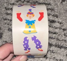 Vintage 1993 Mrs. Grossman stickers roll of Clowns Roll Of 70 (3 Damaged)